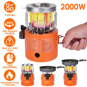 Experience the Great Outdoors with the 2000W 2 In 1 Camping Stove Tent