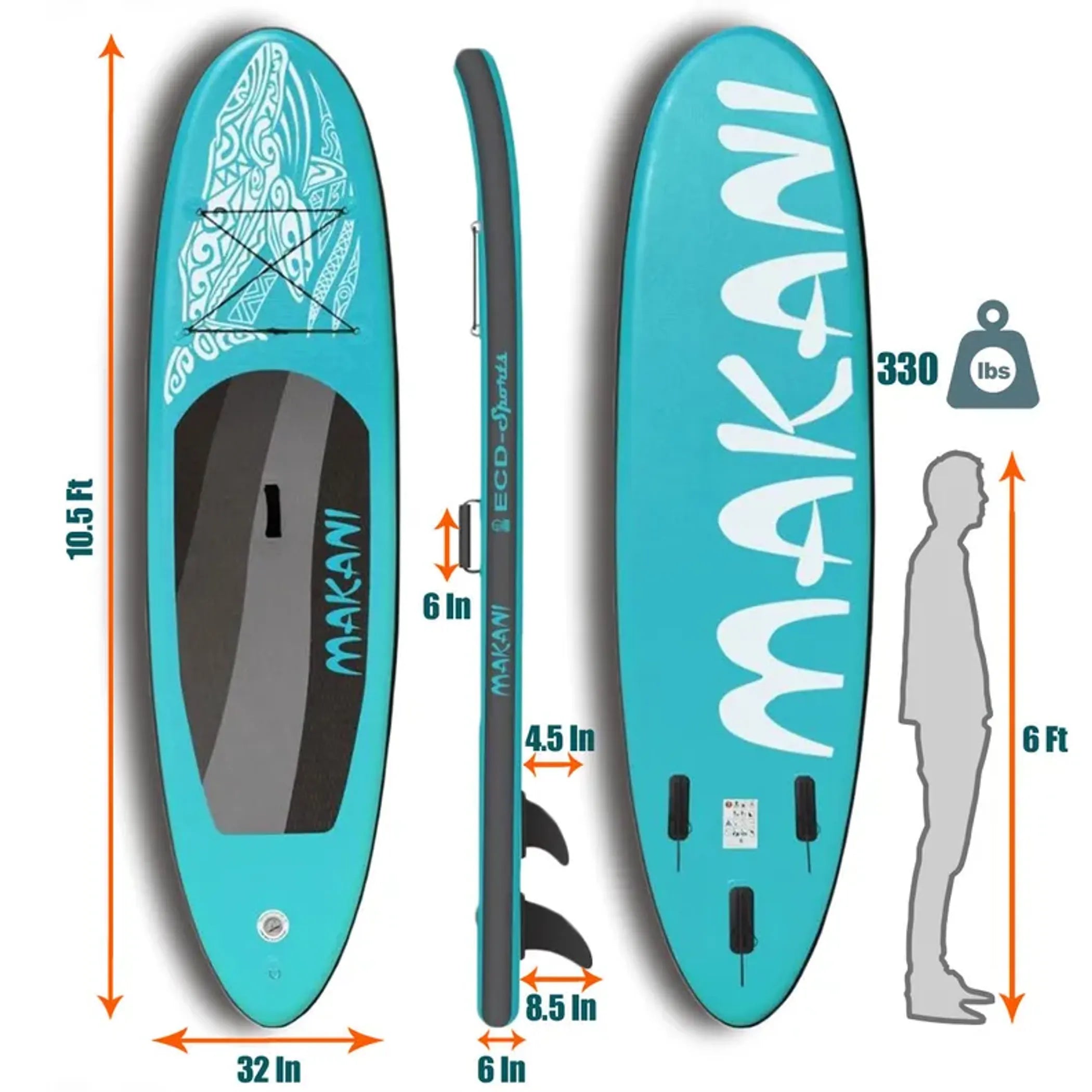 TGO Gear Inflatable Stand Up Paddle Board