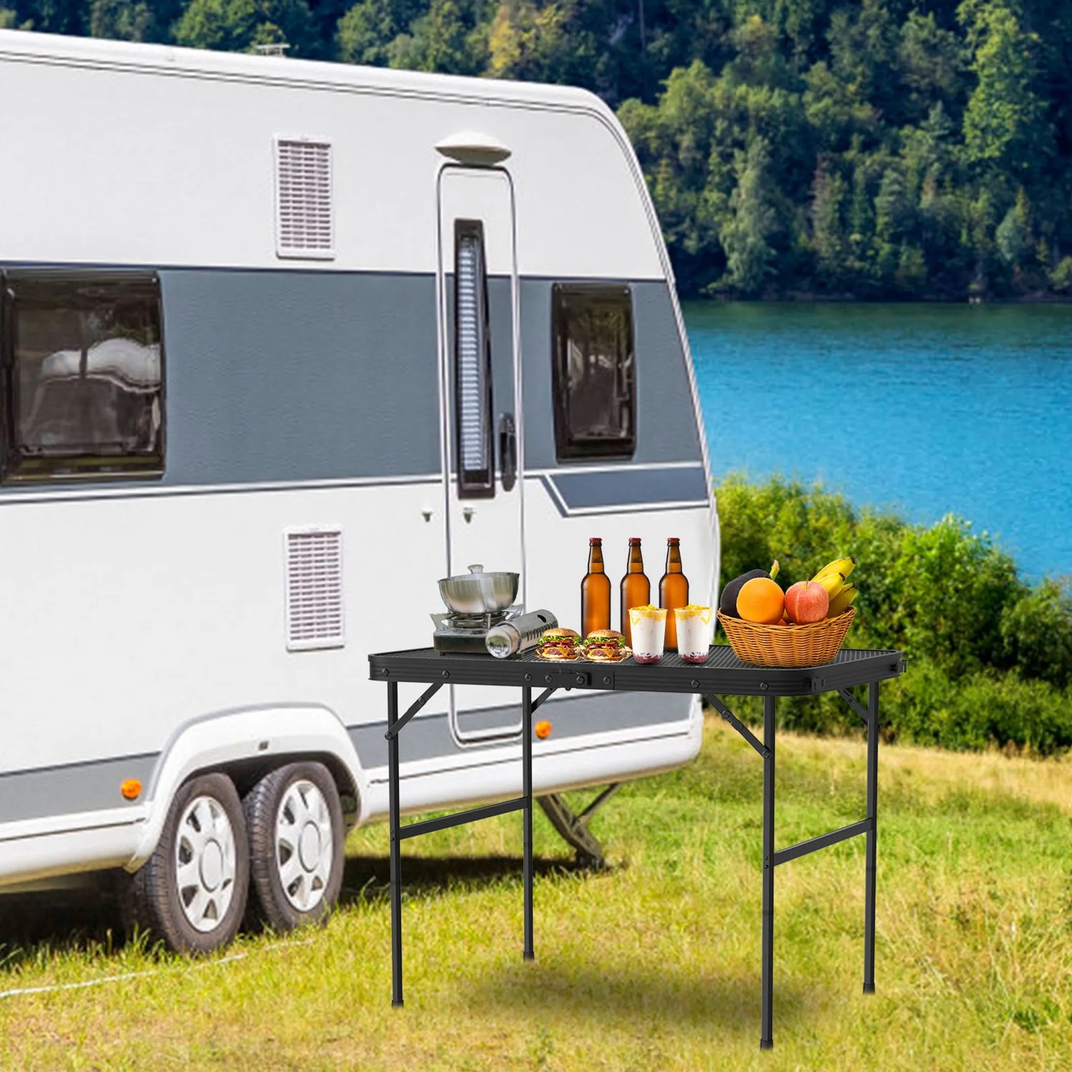 35.62x23.42x25.9in Foldable Camping Table