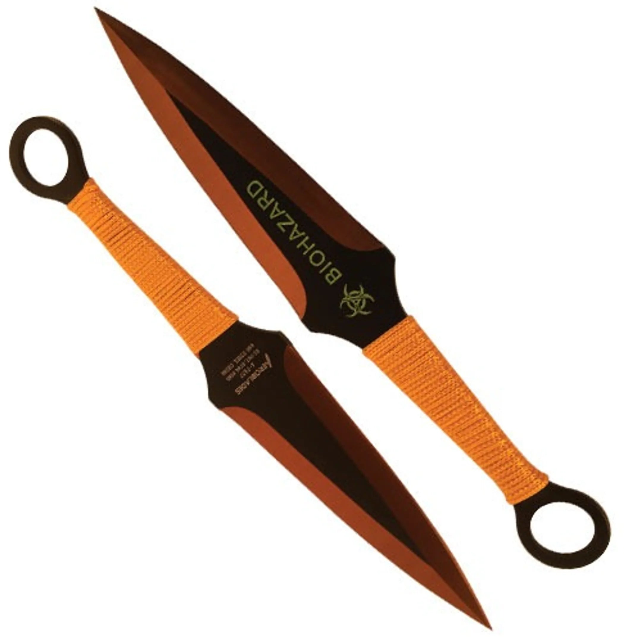 2 Piece Throwing Knife BioHazard